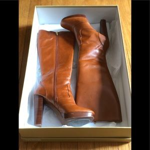 MK tall leather boots